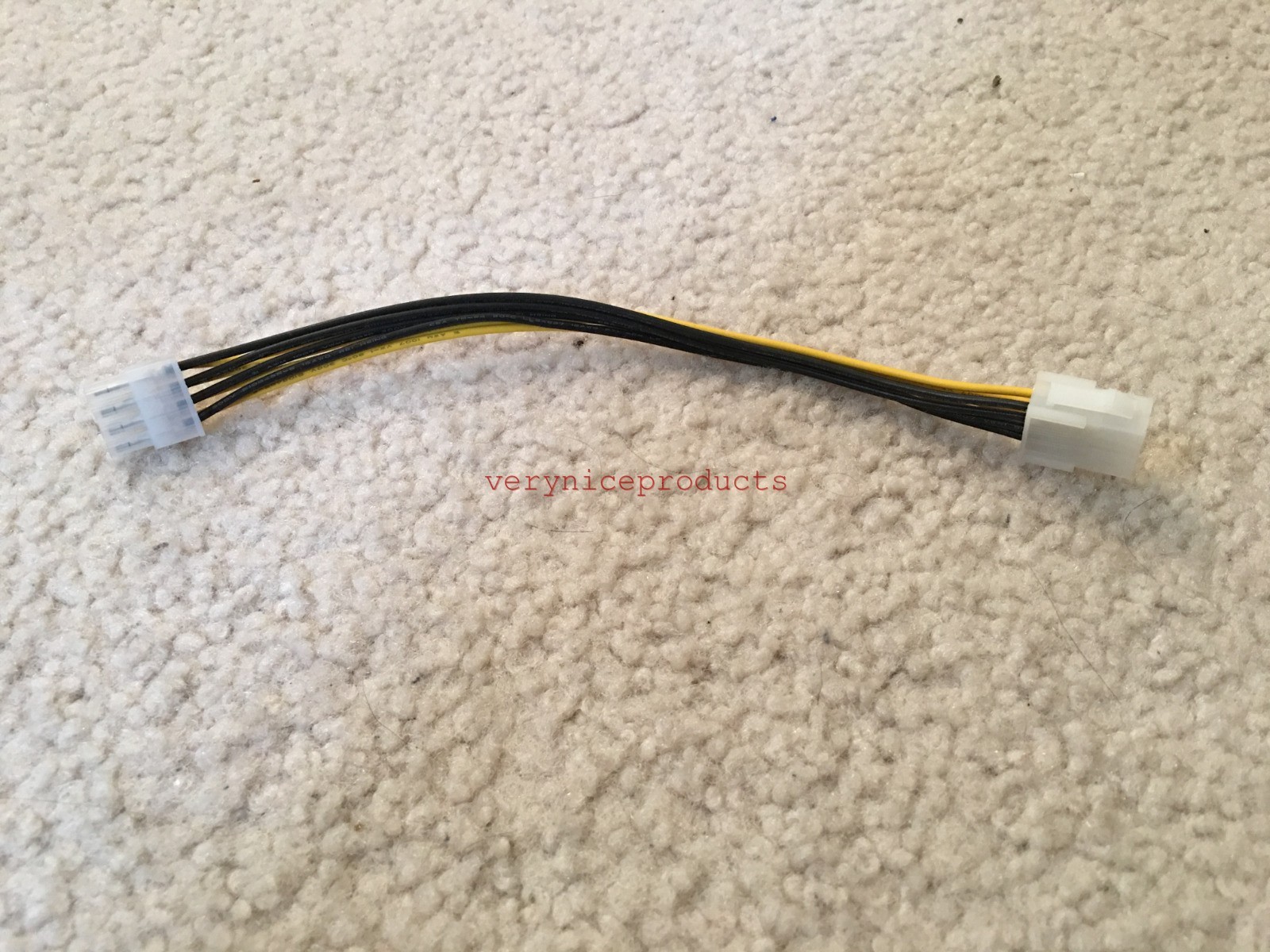 2 x 8" 8-pin 12V Power Extension Cable Male to Female EPS P4 ATX Motherboard CPU