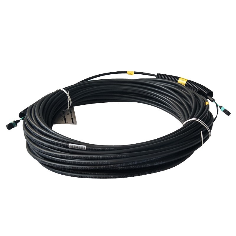 50M Field Outdoor MPO Female 8 Cores 10GB 50/125 OM3 MM Fiber Patch Cable Cord
