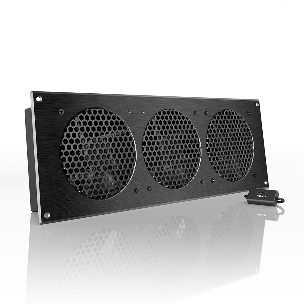 AIRPLATE S9, Quiet Cabinet Fan 18" for Home Theater AV Amplifier Media Cooling