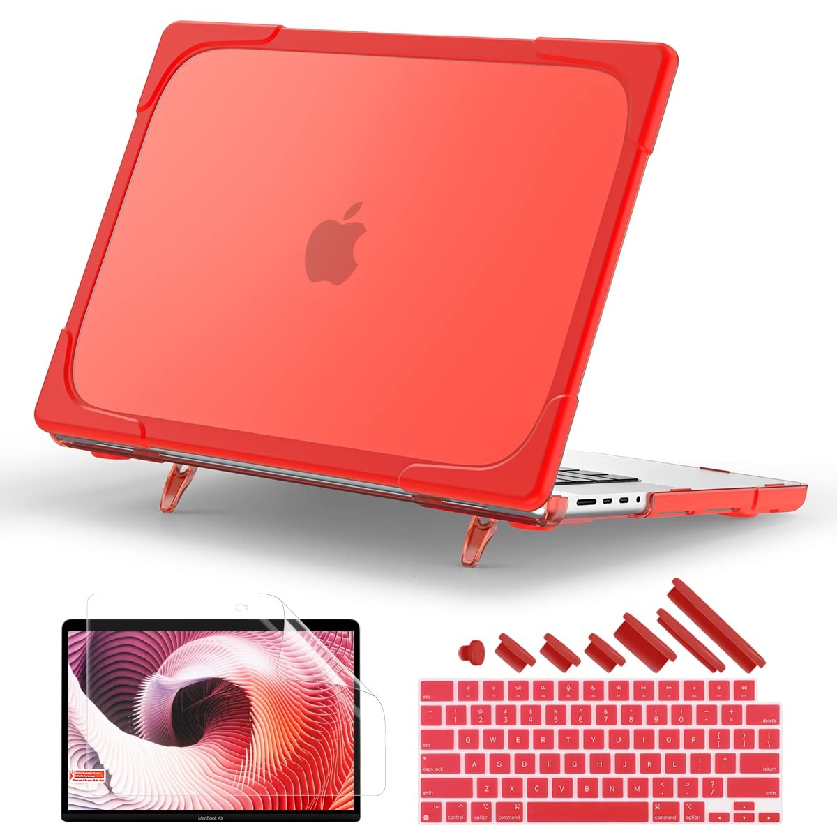 Batianda Heavy Duty Case for MacBook Pro 16 inch 2026-2021, Red