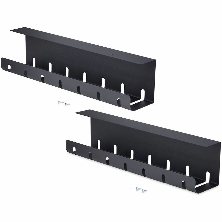 StarTech 2-Pack Under Desk Cable Management Tray, 42" long (21" per tray),