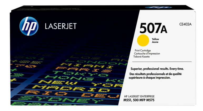 HP 507A (CE402A) Yellow Toner Cartridge Genuine New Unopened