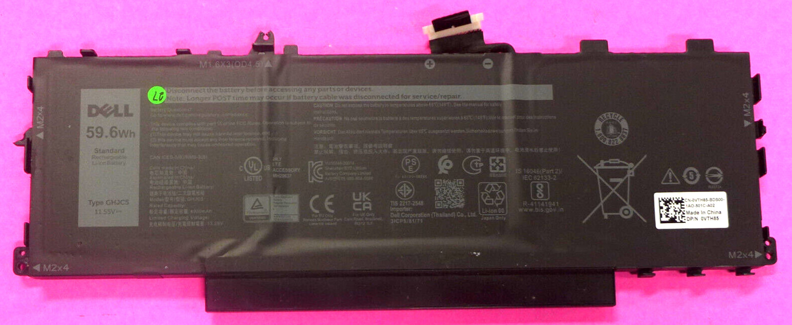 BROKEN CLIP Dell Latitude 9420 9430 59.6WH 3 Cell Laptop Battery GHJC5
