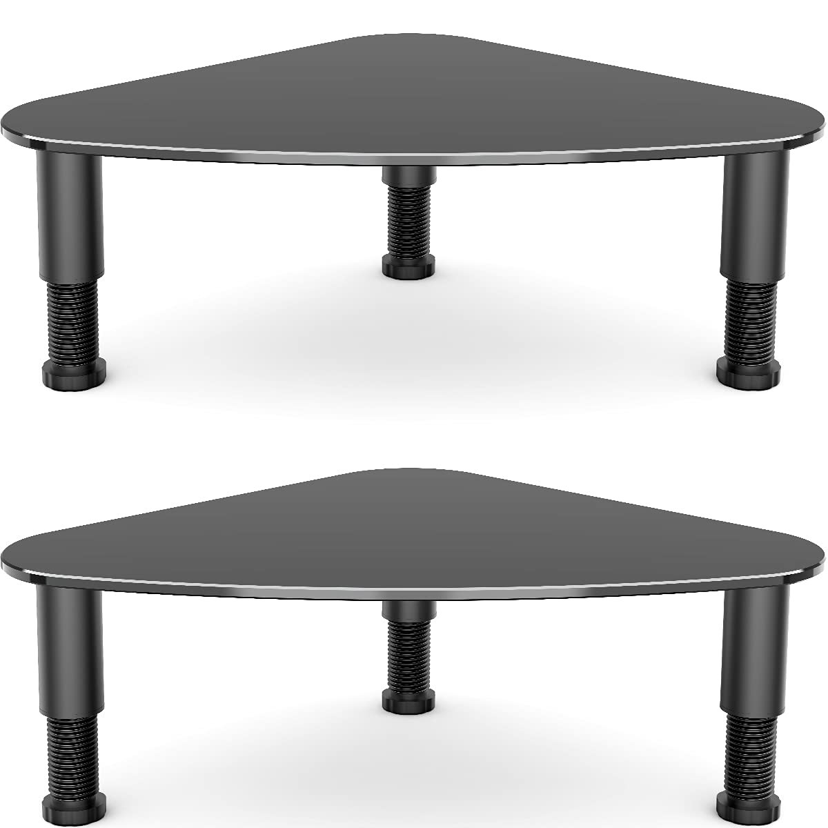 Hemudu 2 Pack Computer Monitor Riser Triangle Save Space Desktop Corner Stand
