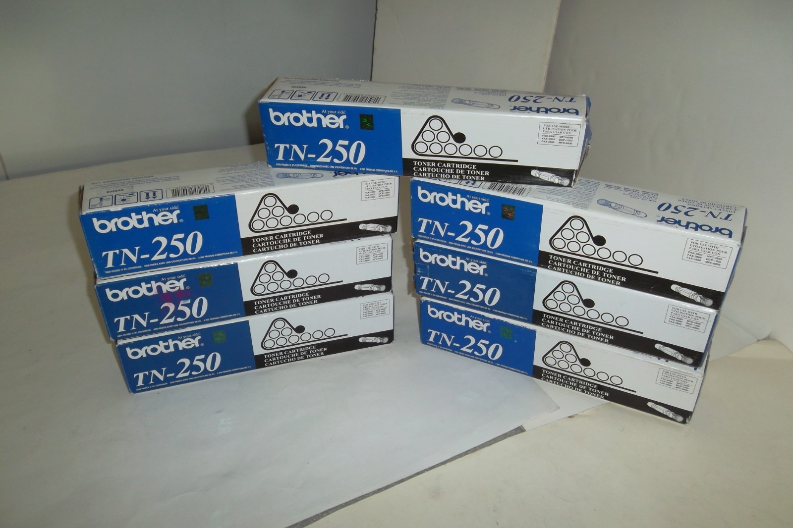 LOT-7 Brother TN-250 Black Toner Cartridge 2.2K for MFC-4800 Fax-3800 2900  NEW