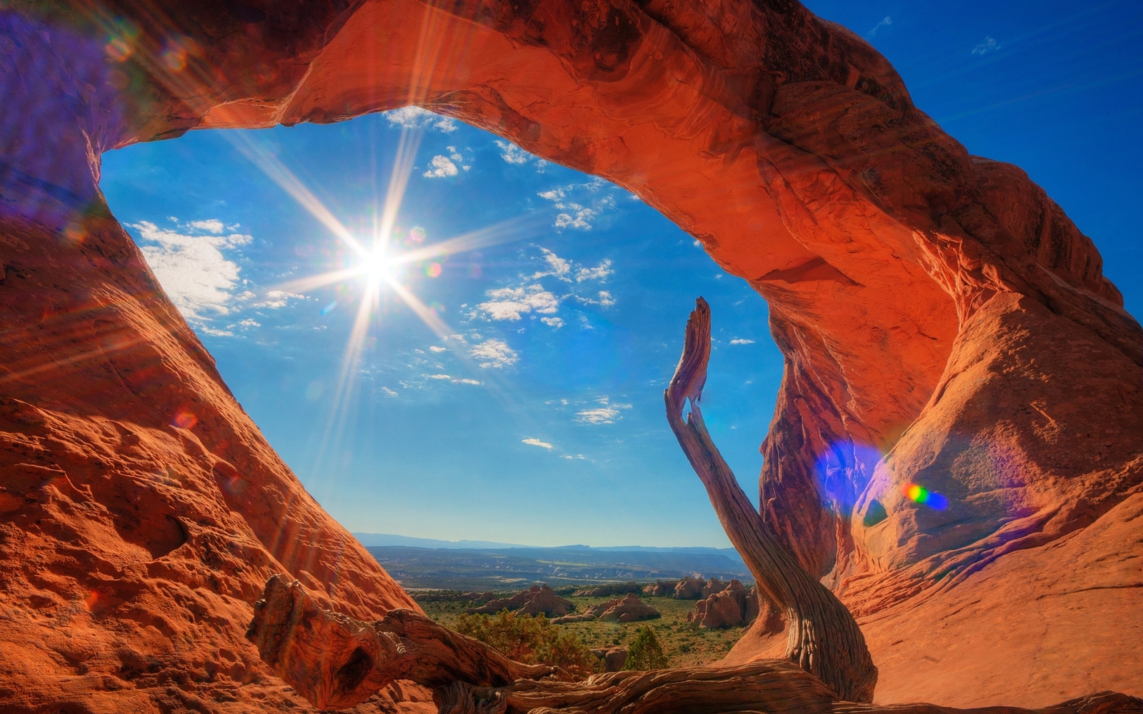 Landscape desert sky arches national park utah rock Custom Gaming Mat Desk