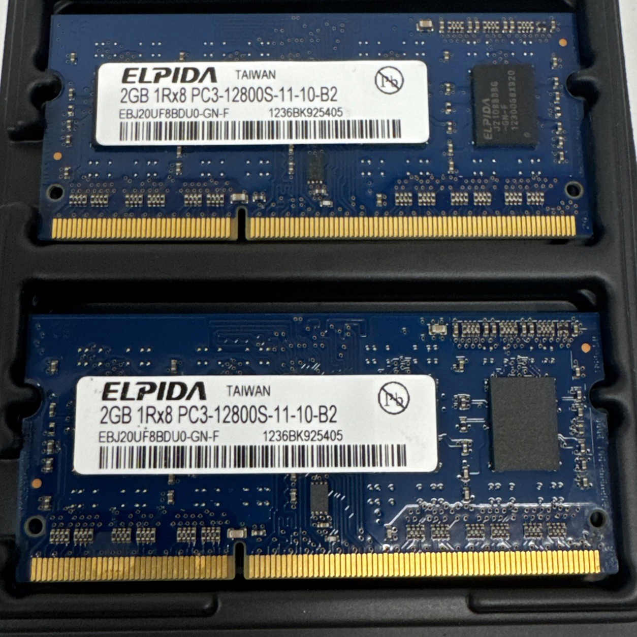 ELPIDA 4GB ( 2 x 2GB ) 1Rx8 PC3-12800S LAPTOP Memory RAM EBJ20UF8BDU0-GN-F