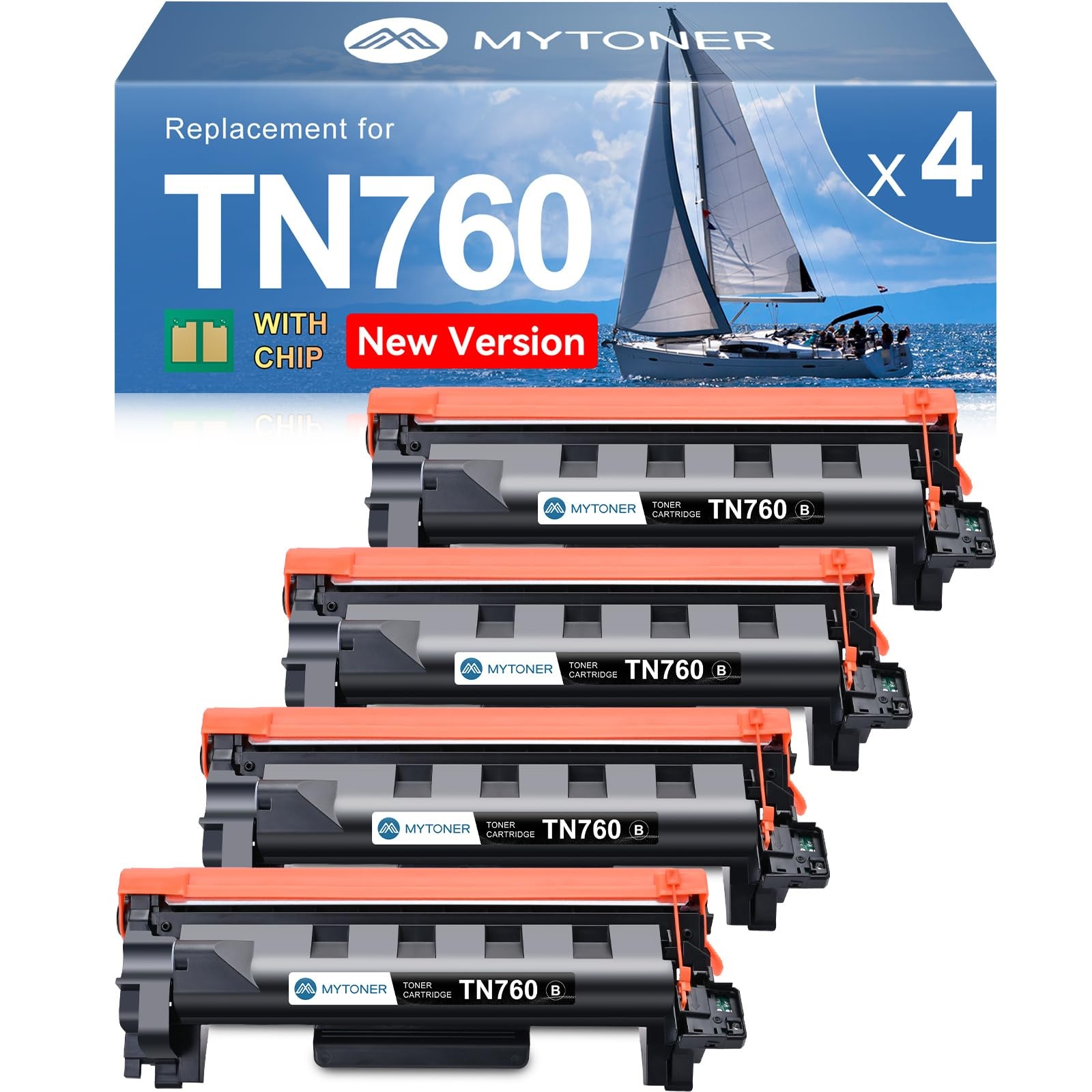 MYTONER TN760 Toner Compatible for Brother TN-760 L2690DW L2710DW Printer