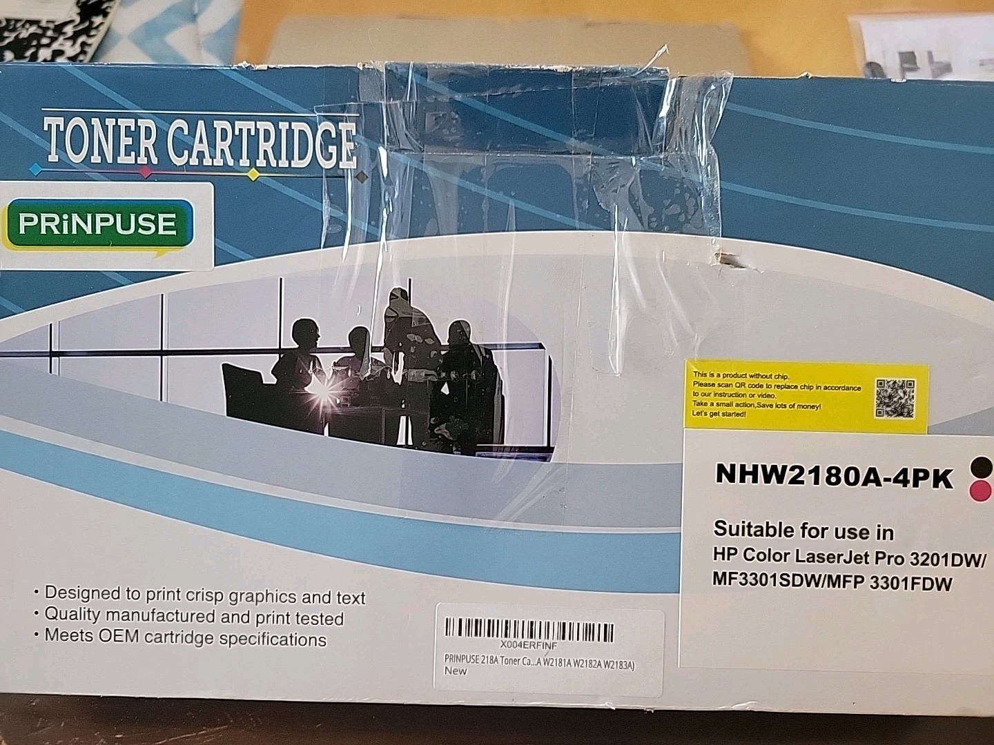 W2180A 218A 218X W2180X NO Chip Toner For HP Pro 3201dw MFP 3301fdw 3301sdw Lot