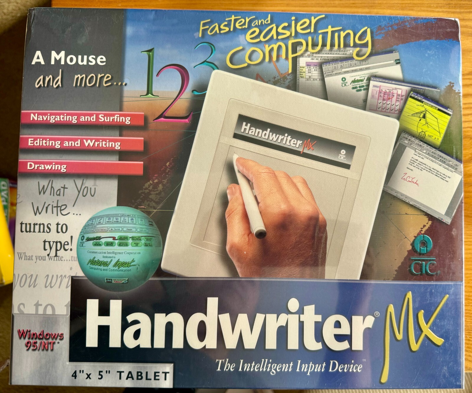 VTG 1997  Graphics Creativity  Handwriter MX 4” x 5” Tablet Tool Windows 95/NT