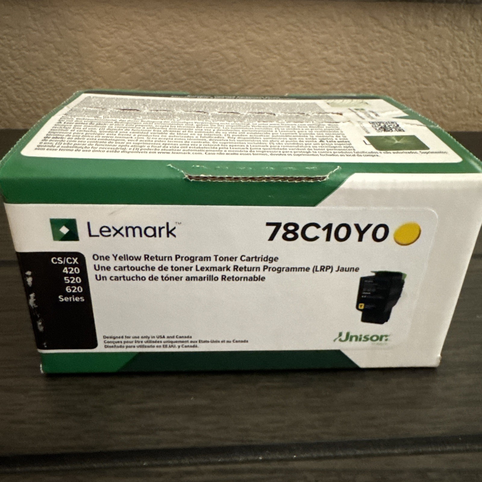 LEXMARK 78C10Y0 YELLOW TONER CARTRIDGE- Unison Toner Original New Unopened