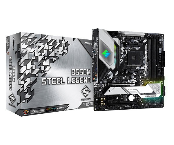 ASRock B550M Steel Legend Motherboard — New