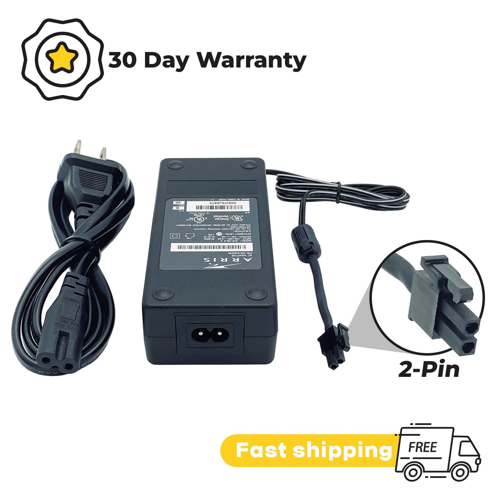 NEW Genuine Fortinet FGT FWF 61E 80E 40C 60C 60D AC Adapter Models 2-Pin 12V 36W