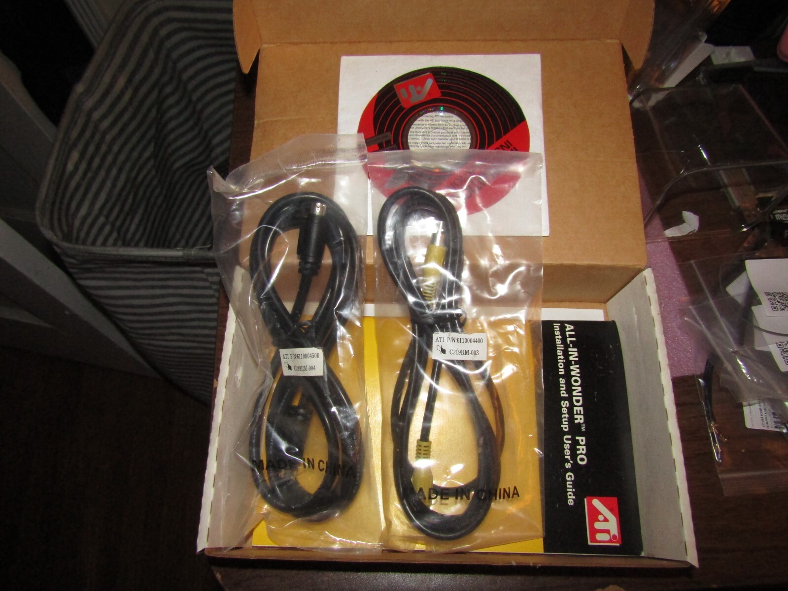 ATI All in one Cables 4-Pin S-Video 6110004500 and 6110004400 Composite RCA + CD