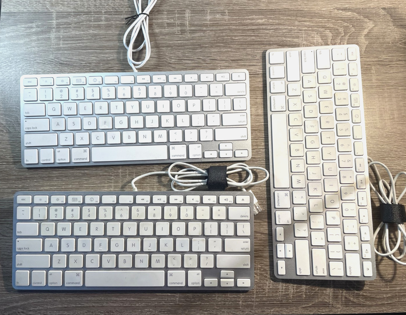 Lot of 3 Apple Keyboards A1242 MB869LL/A Cosmetic Grade B See Photos Tested