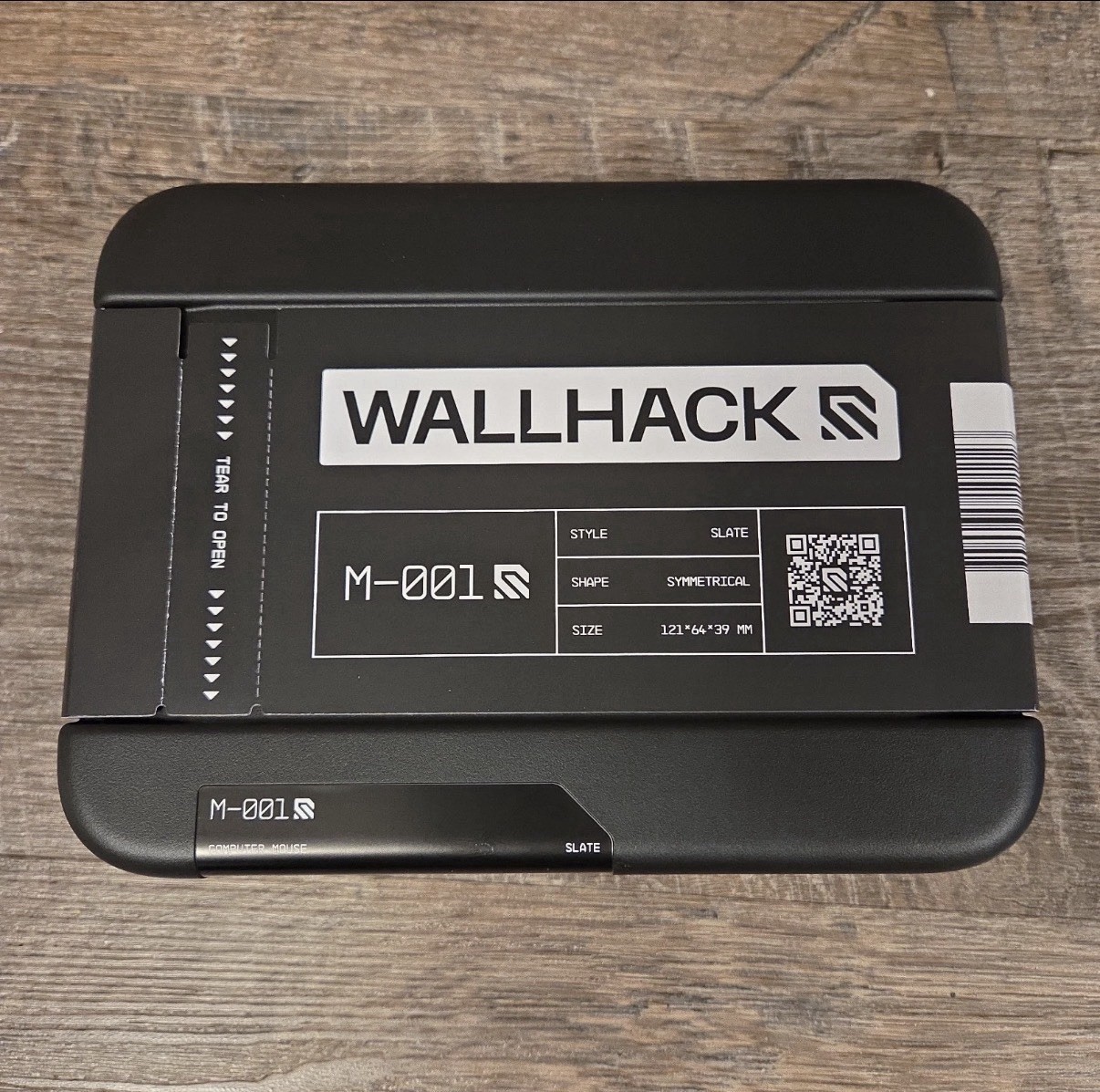 WALLHACK M-001 Wireless Optical Gaming Mouse 25600 DPI 6-Button Black IN HAND
