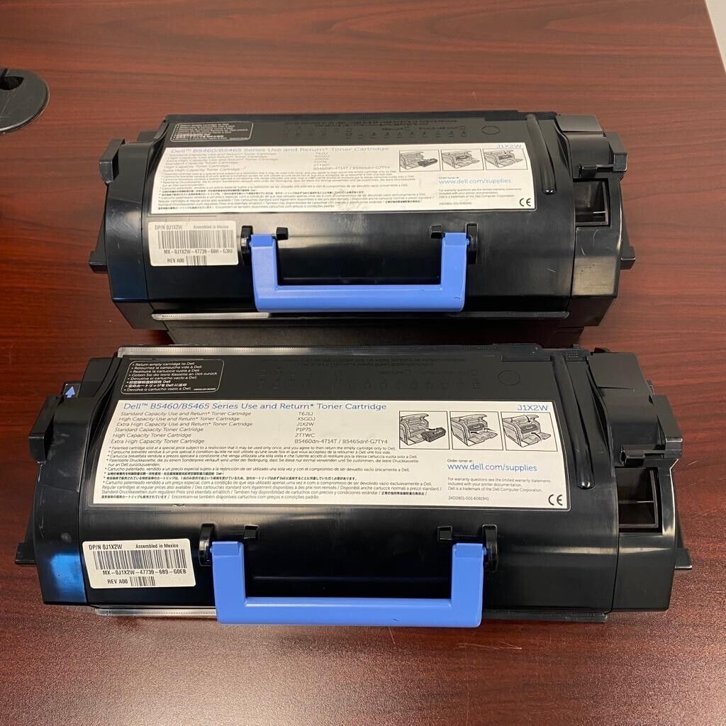Lot Of 2 Dell Genuine OEM Black Toner Cartridge B5460dn B5465dnf Printer X5GDJ