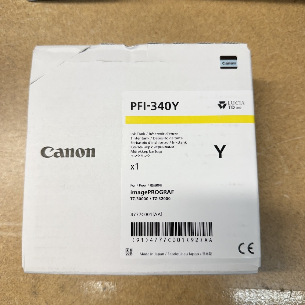Genuine Canon PFI340Y (4777C001) Yellow Ink - Factory Sealed