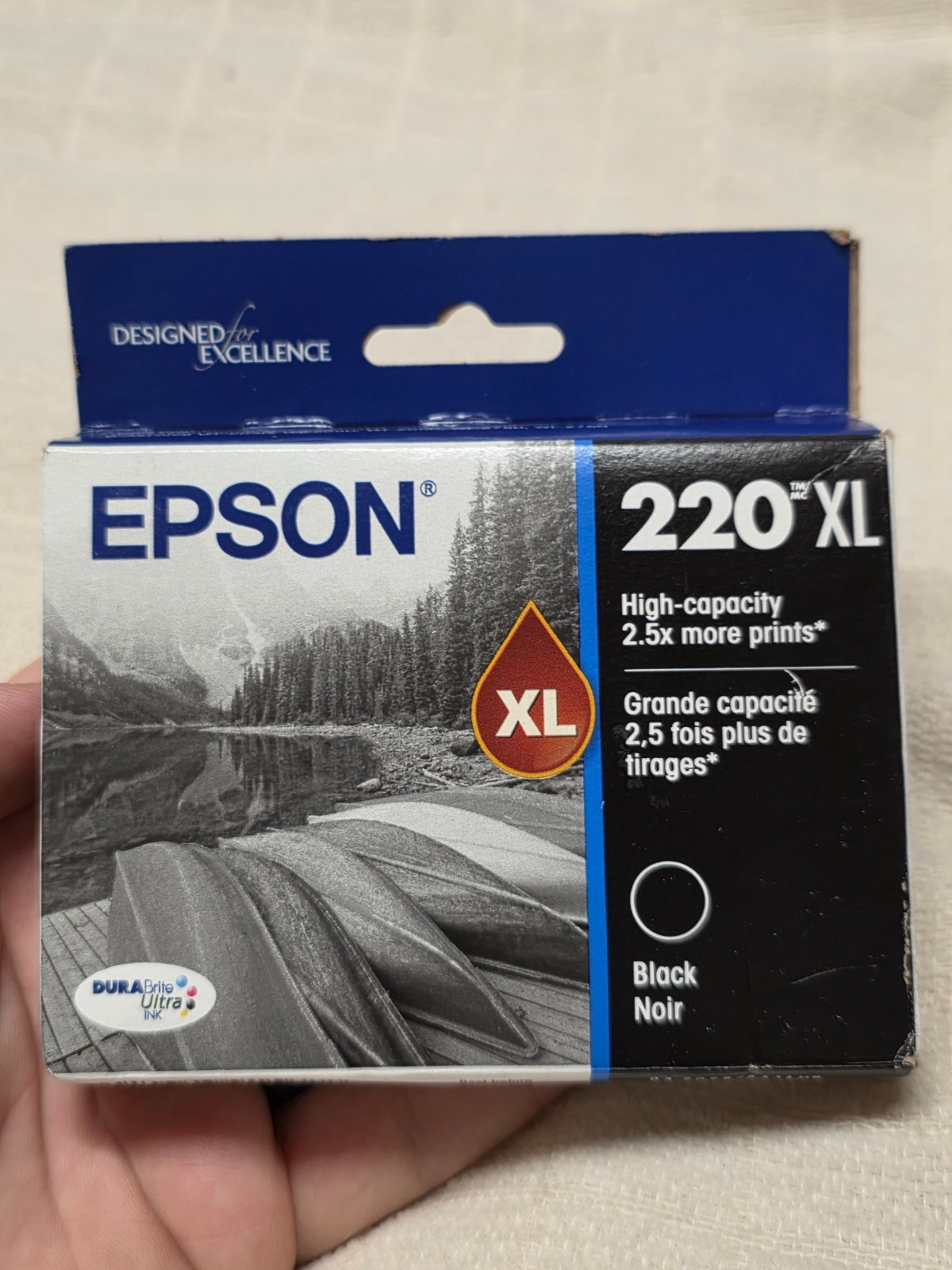 Genuine Epson 220XL Black Ink T220XL120-S Sealed Expired 02/2025 OEM