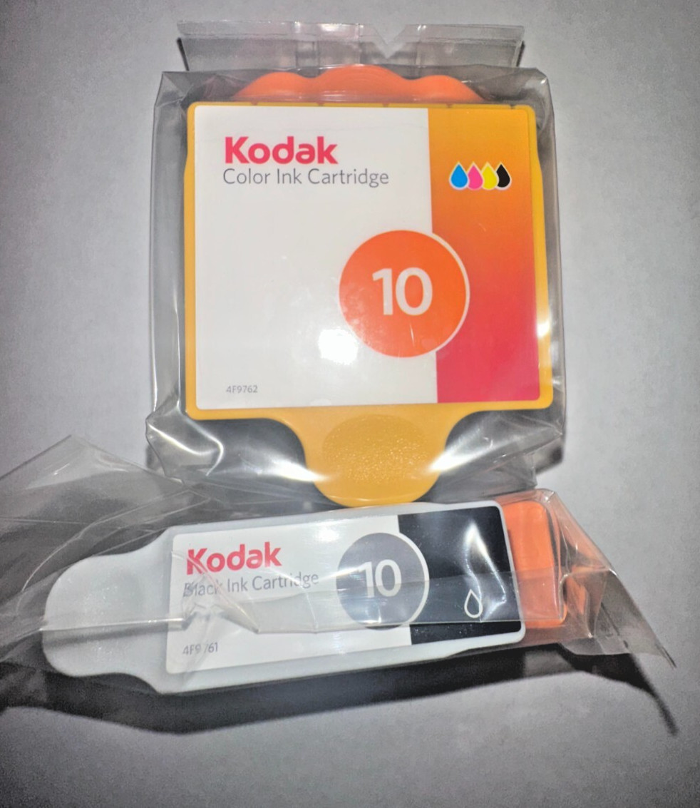 GENUINE Kodak 10B / 10C 10 Black Color Ink Cartridge 8063299 2pk NEW 