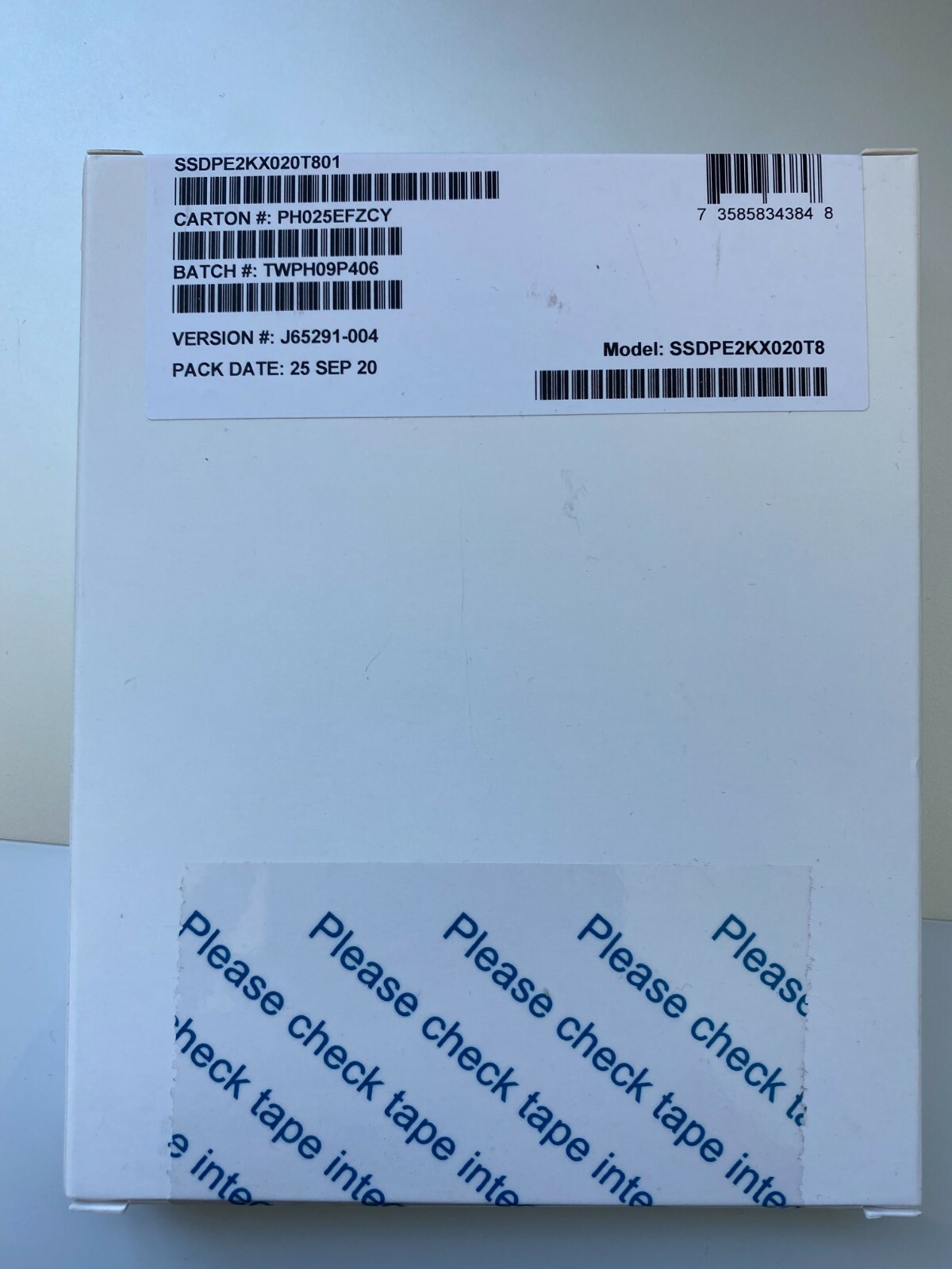 NEW Intel DC P4510 2TB good for CHIA  2.5" PCIe 3.1 x4 SSD (SSDPE2KX020T801)
