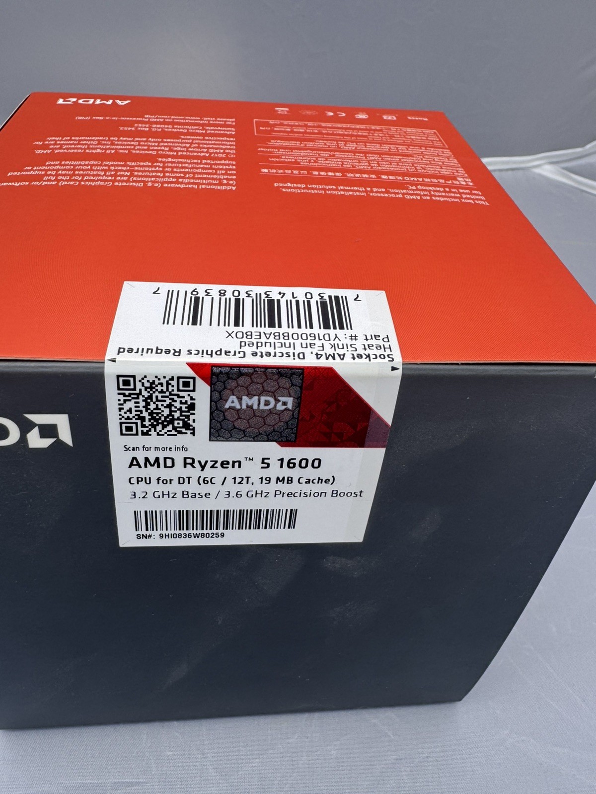 AMD Ryzen 5 1600 6-Core 12-Thread 3.2 GHz (Boost 3.6 GHz) Wraith Stealth Cooler