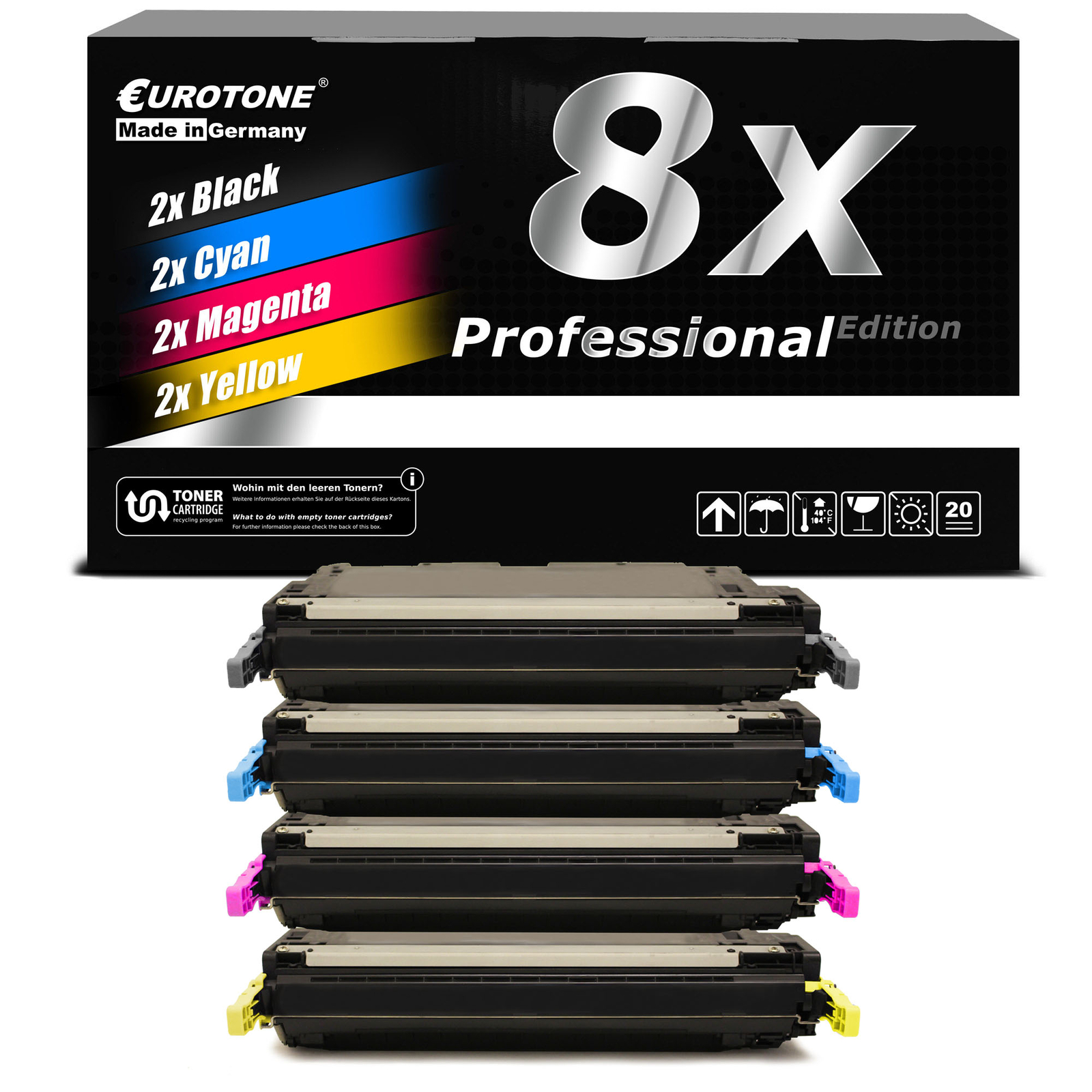 8X Eurotone PRO Cartridge For HP Color LaserJet 5550-DTN 5500-DN 5500-N 5550-N
