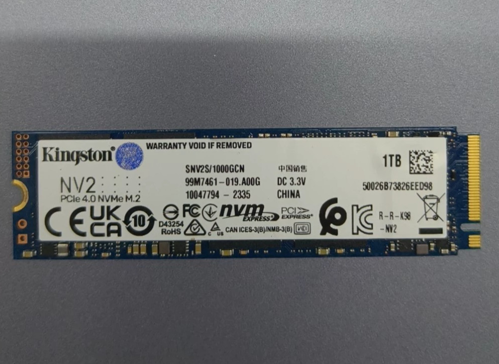 Kingston NV2 1TB M.2 NVMe PCI‑E 4.0 x4 2280 Desktop Laptop Internal SSD Drive