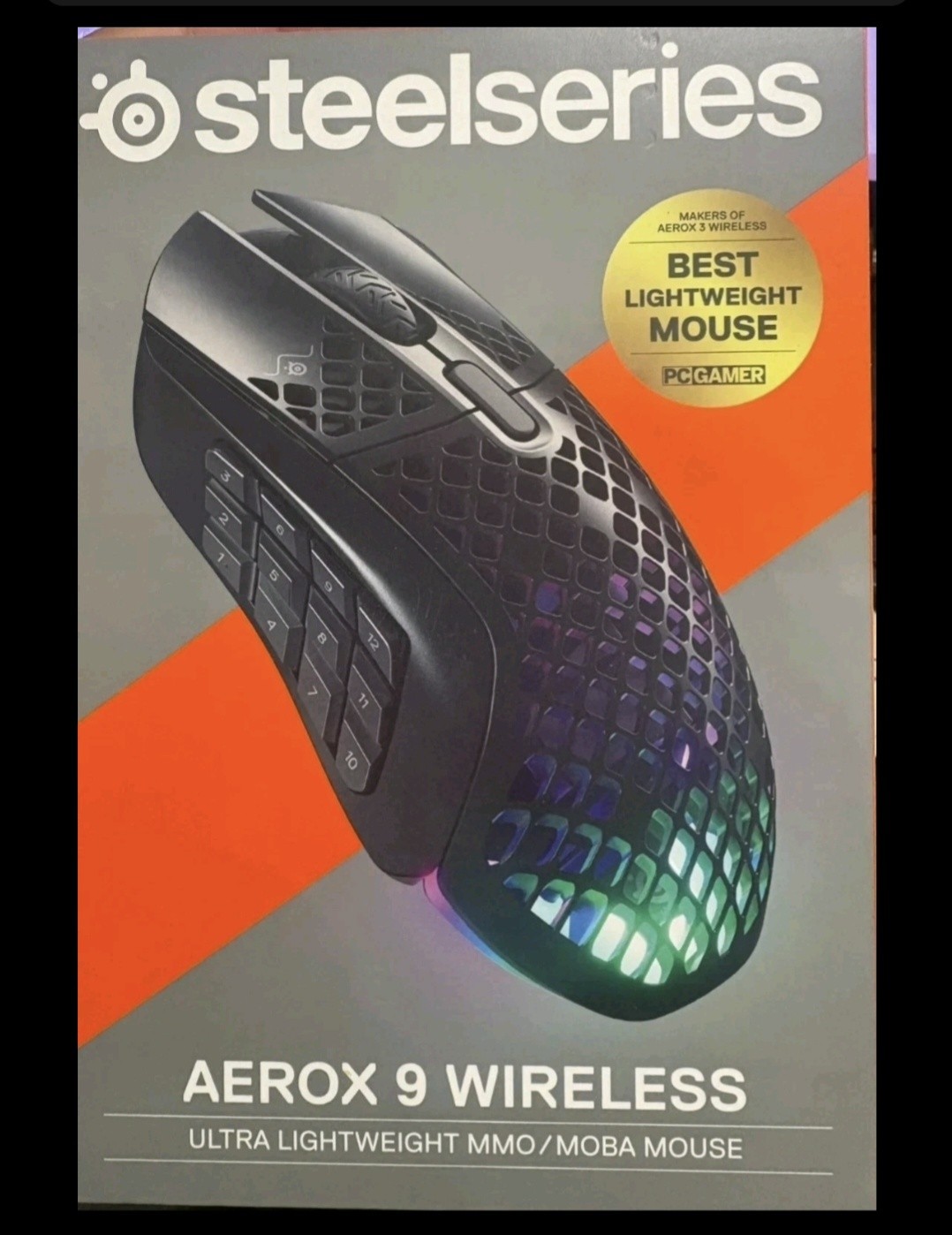 SteelSeries Aerox 9 Wireless Optical Gaming Mouse - Black  BRAND NEW 