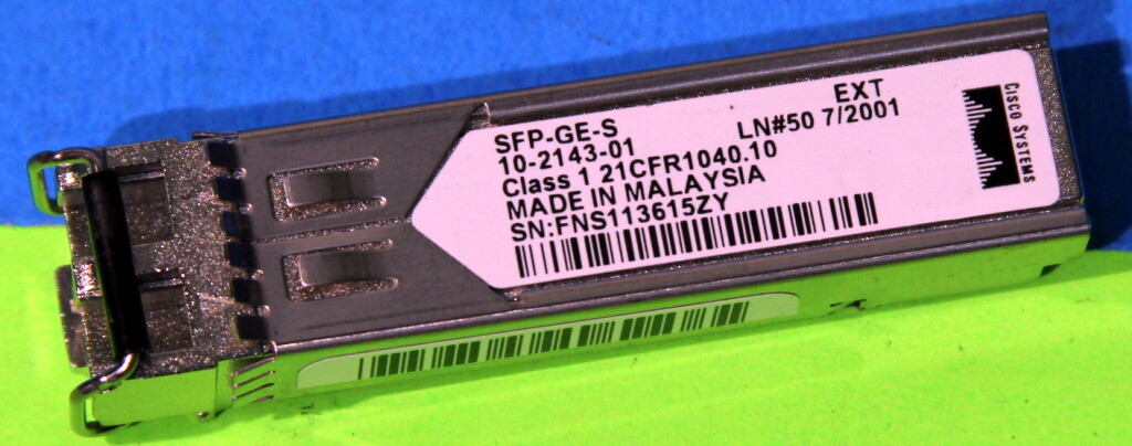 SFP-GE-S Genuine Cisco 1000BASE-SX 10-2143-01 SFP Gbic Transceiver 117xAvailable