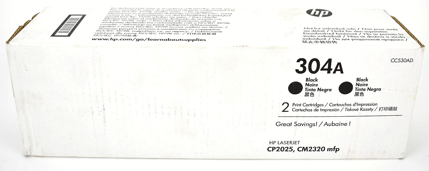 GENUINE HP 304A CC530AD Black LaserJet Toner Cartridge - CP2025 CM2320
