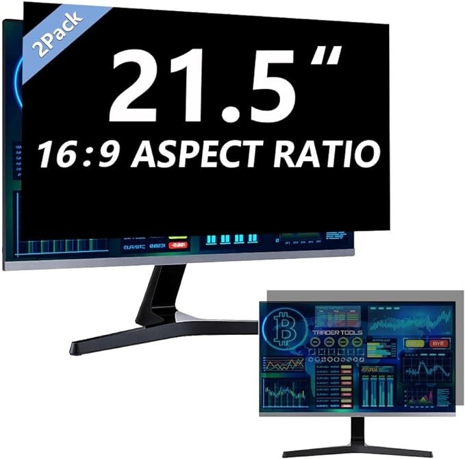 [2-Pack] 21.5 Inch Computer Privacy Screen Filter for 16:9 Widescreen Monitor...