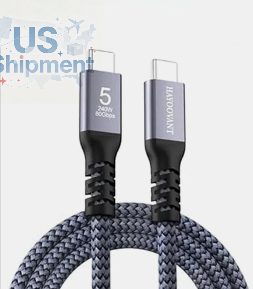 For woven Thunderbolt 5 cable 3.3 feet 80Gbps 240W fast charging TB5-X100BZ USK