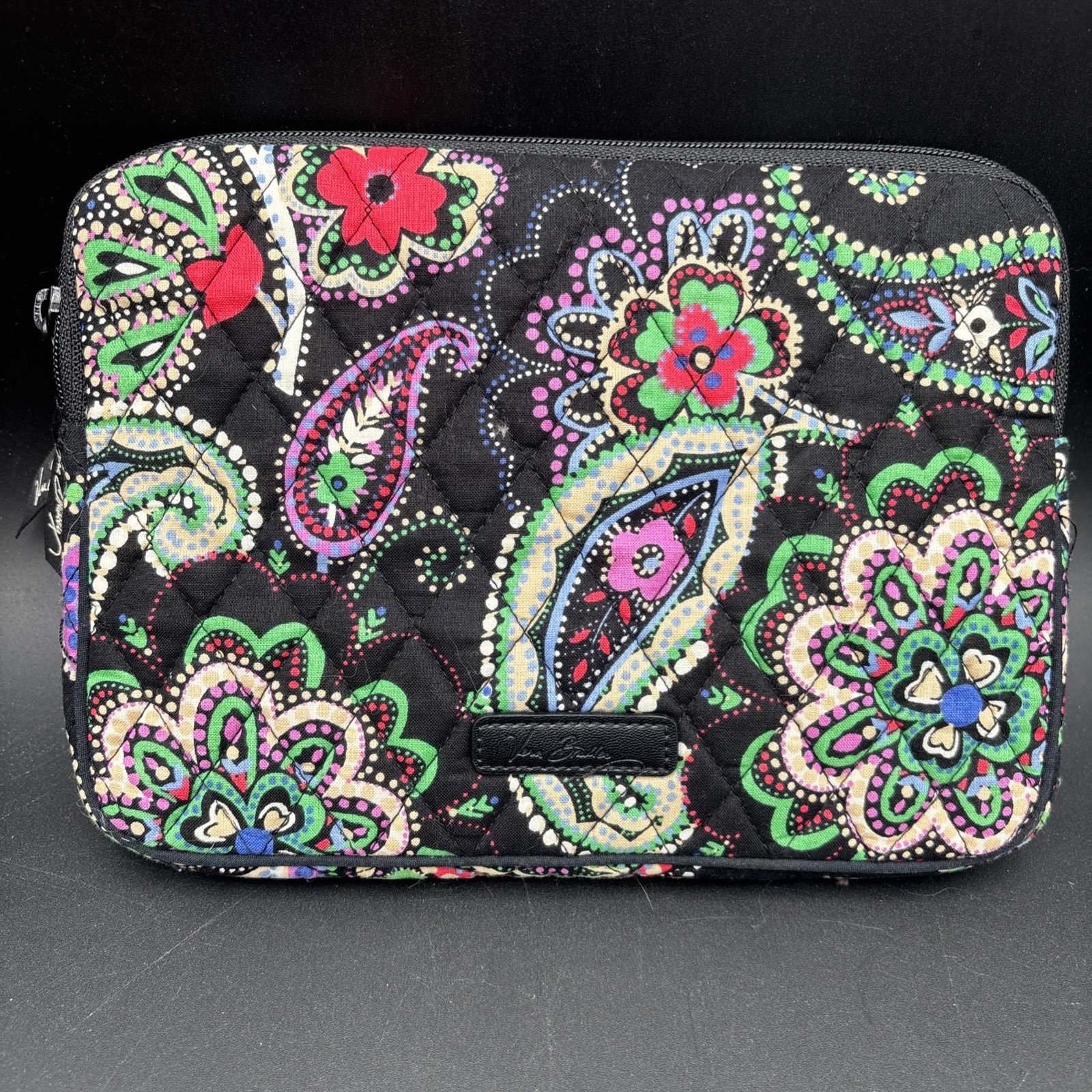 Vera Bradley Quilted Tablet E-Reader Sleeve Case Kiev Paisley 9 X 7 Zippered