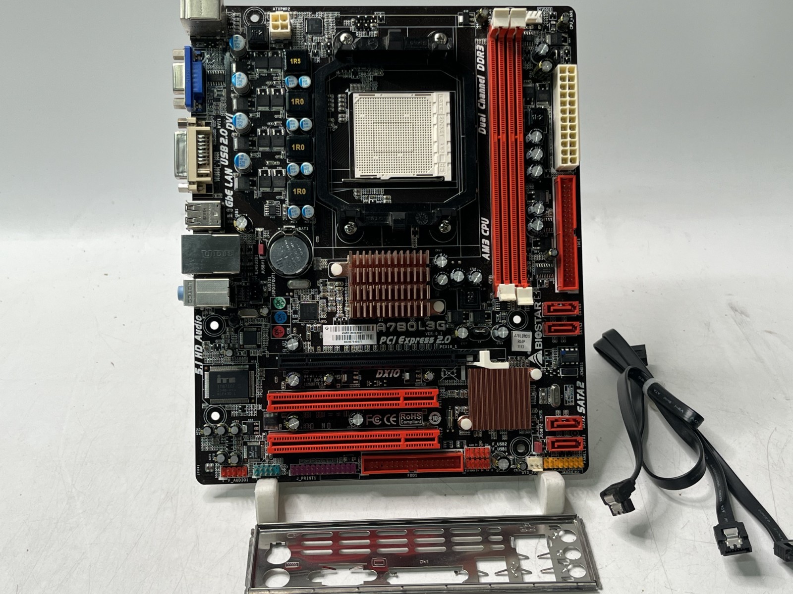 BioStar A780L3G Motherboard DDR3 memory slots AM3 CPU socket