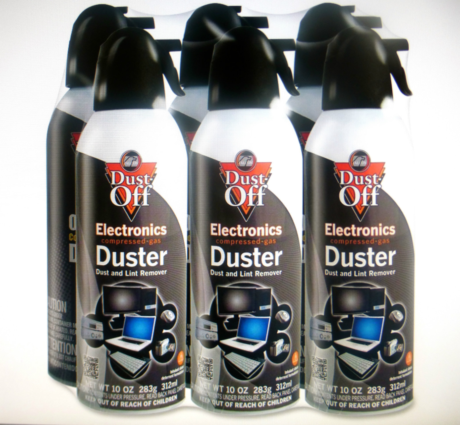 Air Computer TV Compressed 6 Cans Duster 10  oz Dust Off Laptop Keyboard