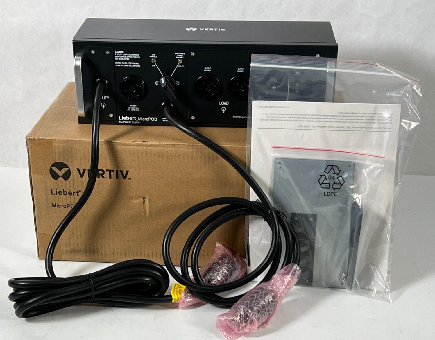 NEW Liebert MicroPod 120V UPS MP2-220N 4 Outlets Maintenance Bypass Switch