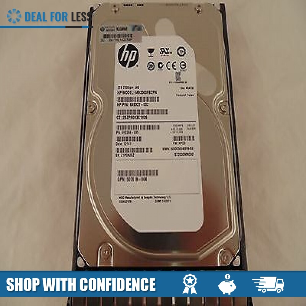 MB2000FBUCL/638521-001/508010-001 HP 2TB 6G 7.2K 3.5" DP SAS MIDLINE HARD DRIVE