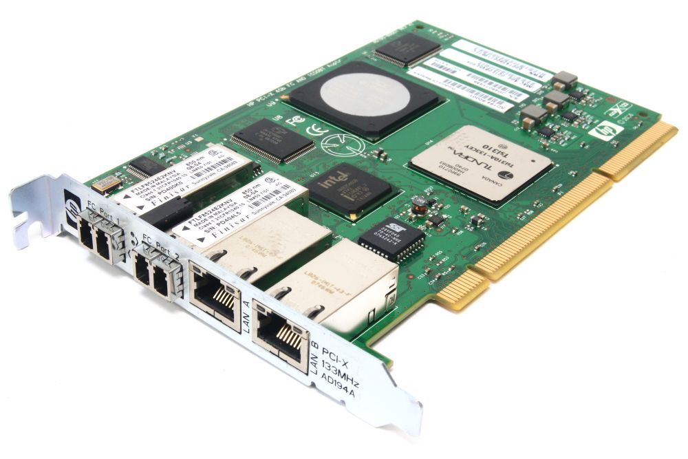 HP AD194A AD194-60001 PCI-X 4Gb FC 1000BT Adapter 2-Port Fibre Channel LAN Card