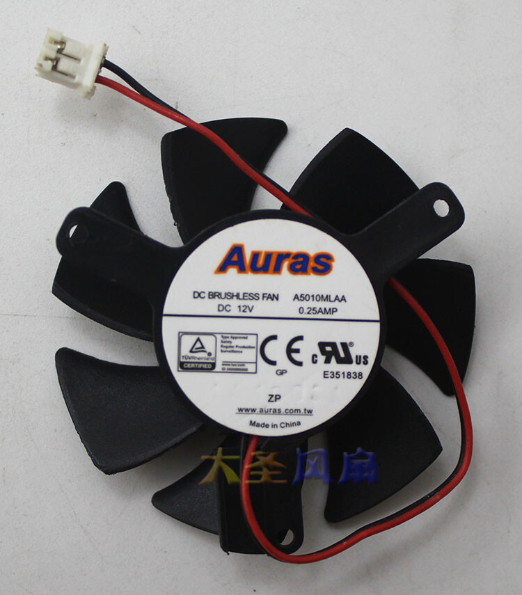 Auras A5010MLAA 12V 0.25A 2Pin 47mm Graphics Card Cooling Fan