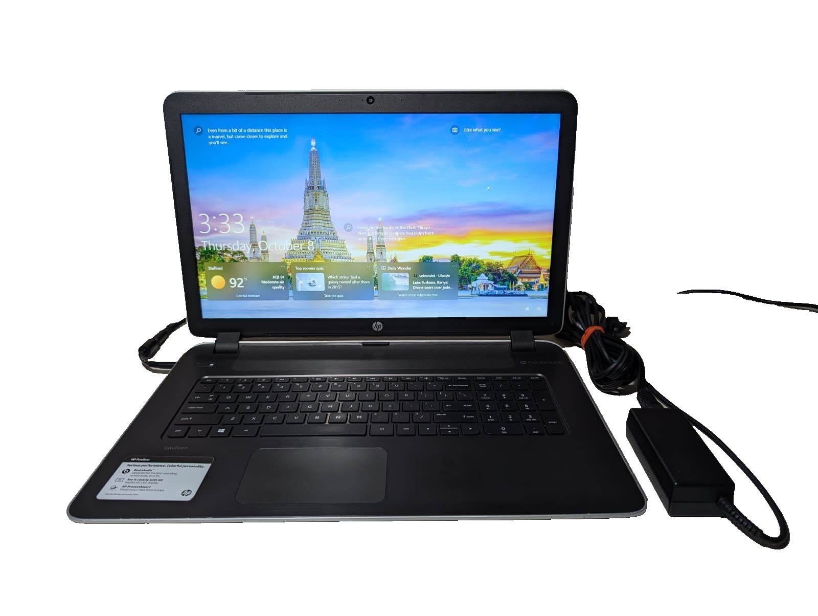 17" HP Pavilion 17-F010US | AMD A6 6310 8GB RAM 256GB SSD | HD+ Win 10 | DVDRW