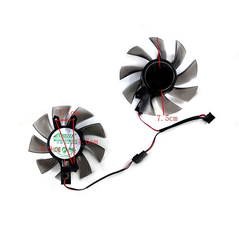 For GALAXY GTX750 GTX750ti Graphics Card Cooling Fan GA82S2H 2 fans