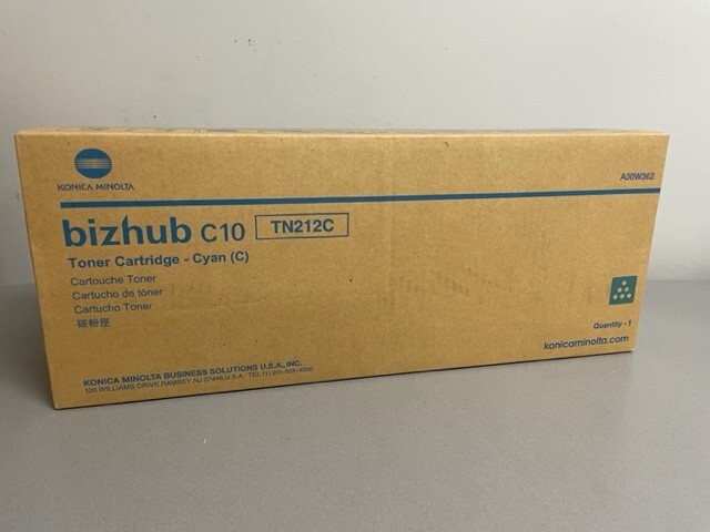 Konica Minolta TN-212C, A00W362 Cyan Toner Cartridge for Bizhub C10, C10X