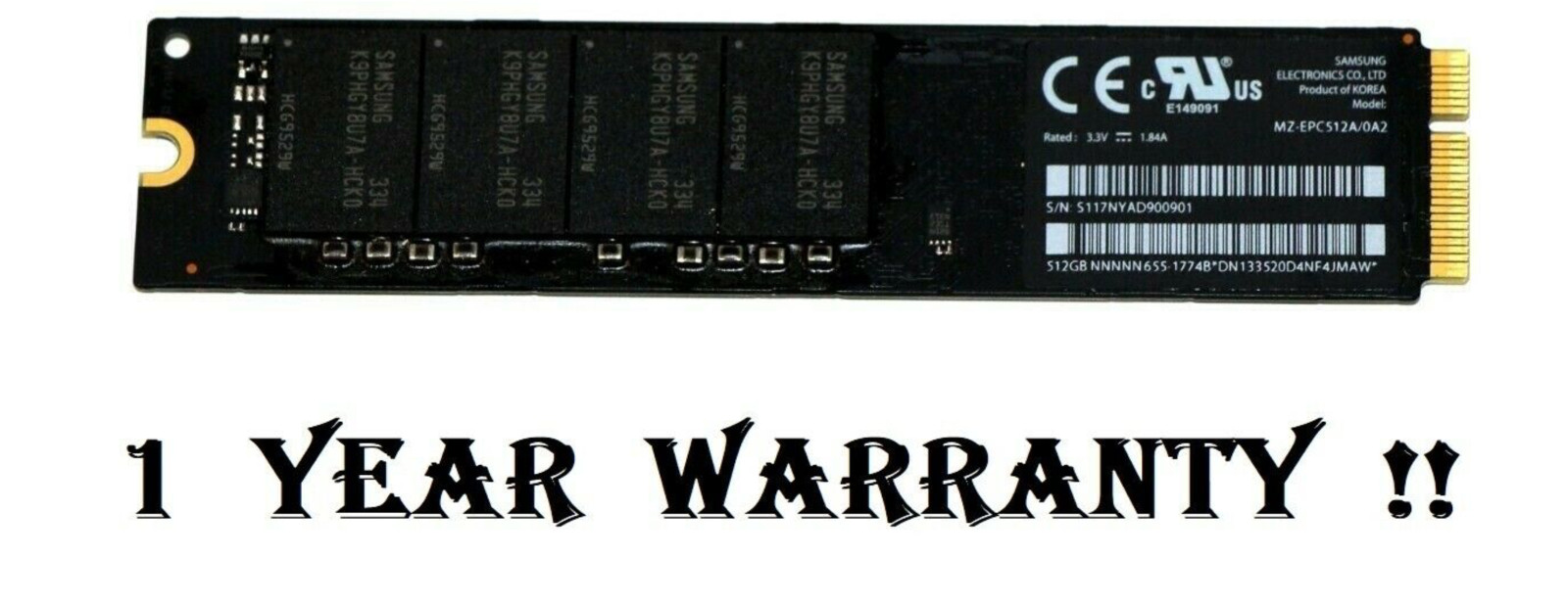 REAL Apple Samsung 512GB SSD MacBook Air Year 2012 Only 11" A1465 13" A1466