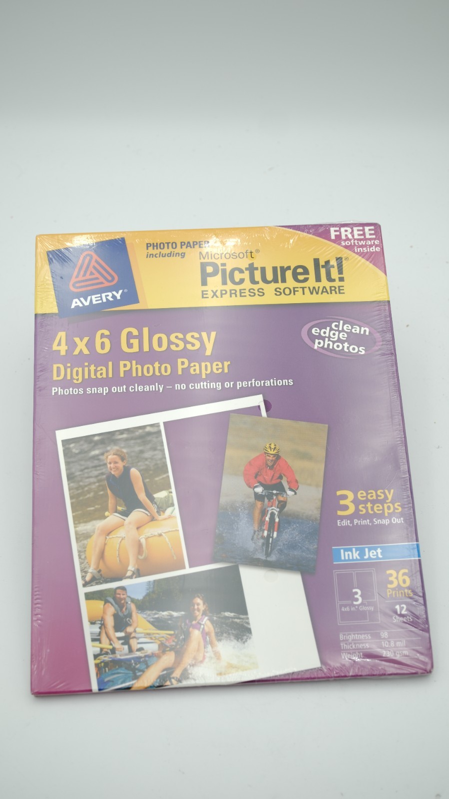 Avery 4x6 Glossy Digital Photo Paper 12 Sheets 36 Prints Software Included NEW