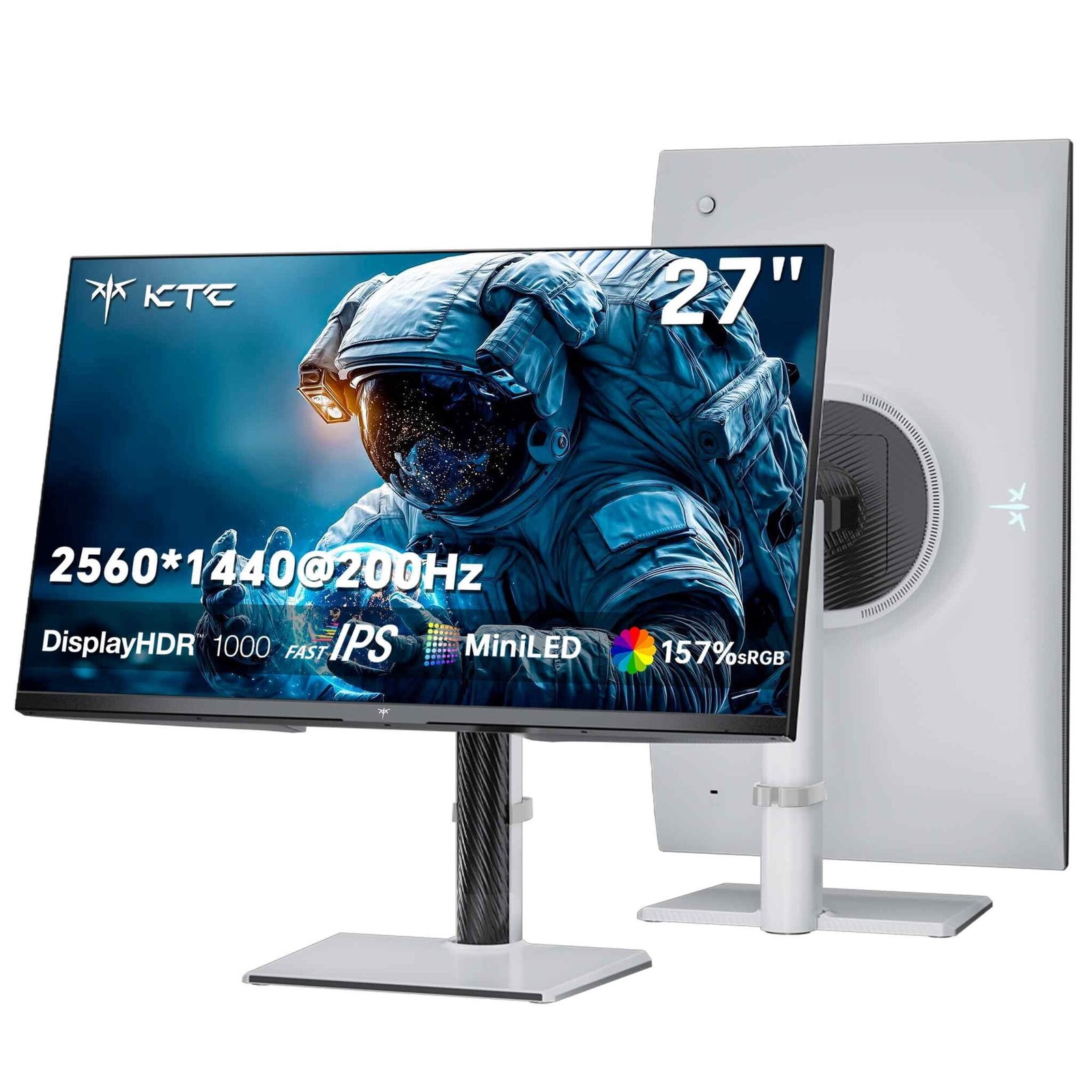 KTC M27T6S 27'' Gaming Monitor 1440P Mini LED Monitor 200Hz HDR 1000 1ms MPRT