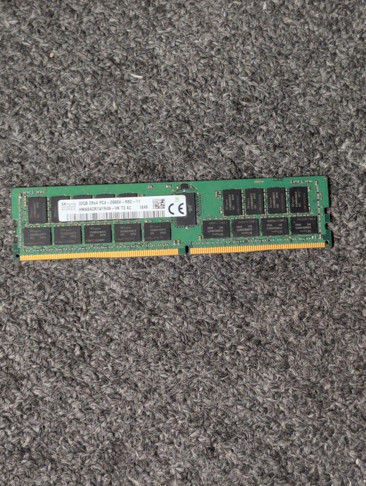 SKHYNIX 32GB 2RX4 PC4-2666V DDR4 ECC REG SERVER RAM HMA84GR7AFR4N-VK  864708-591