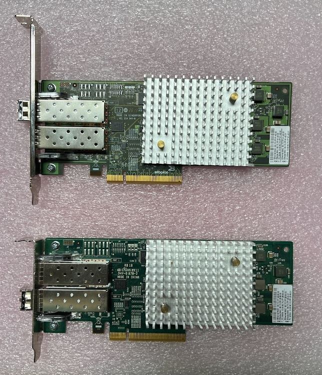 Lot of 2 - BROCADE X 80-1006035 VH/P PCI-EX 8Gb SFP Dual Port Network Adapter