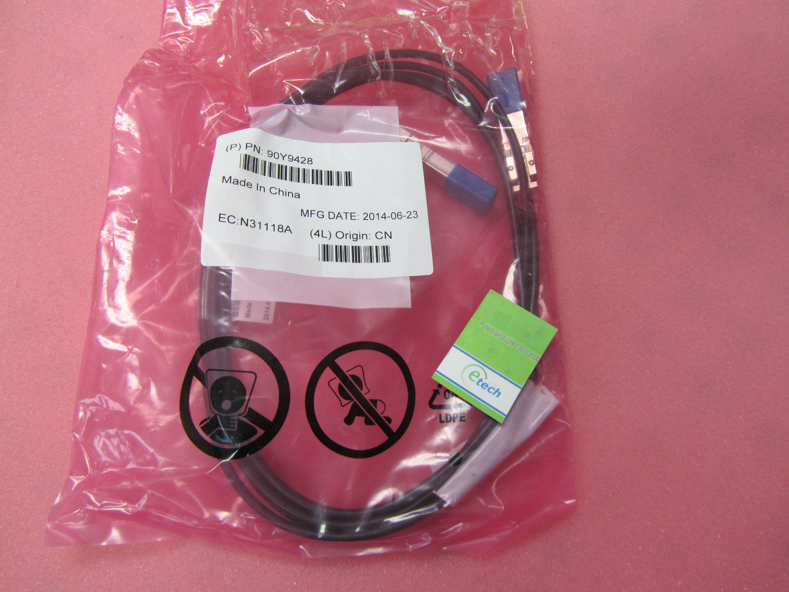 90Y9430/ 90Y9429 / 90Y9428 - IBM 3m meter Passive SFP+ DAC Direct Attached Cable