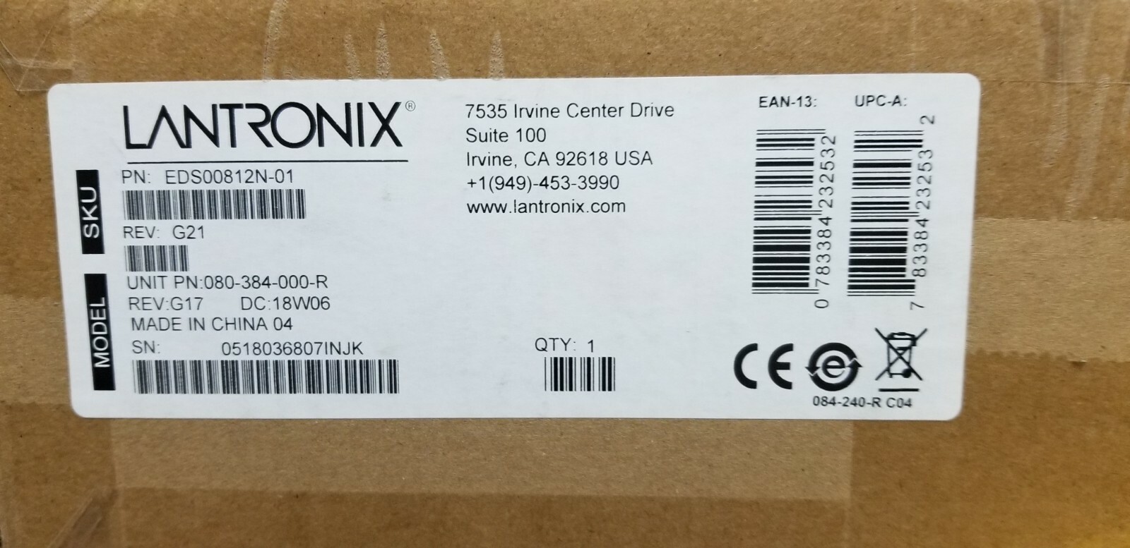 OEM lantronix EDS8PR 8 port device switch EDS00812-N-01